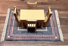 Tapete de mesa e cadeiras de madeira vintage Chadwick Miller escala 1:12 comprar usado  Enviando para Brazil