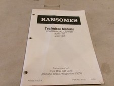 Ransomes techincal manual for sale  Jasper