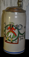 Bierkrug liter zinndeckel gebraucht kaufen  München