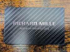 Usado, CARTÃO DE GARANTIA DE ATIVAÇÃO RICHARD MILLE EXCELENTE ESTADO comprar usado  Enviando para Brazil