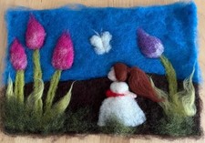 Waldorf filzbild mädchen gebraucht kaufen  Stuttgart