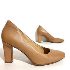 Sapatos Naturalizer tamanho US8W UK6 EU38 couro marrom salto bomba trabalho negócios Gloria comprar usado  Enviando para Brazil