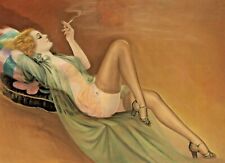 Meias de lona giclée CAROLE LOMBARD pinup art déco ligas de lingerie pin-up, usado comprar usado  Enviando para Brazil
