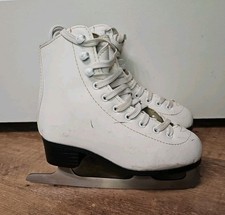 Patins bonecos americanos infantis tamanho 2 branco skate no gelo levemente usado e ótimo estado, usado comprar usado  Enviando para Brazil