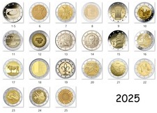 Euro 2025 commemorativi usato  Spedire a Italy