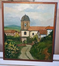 Tableau huile toile d'occasion  Bardos