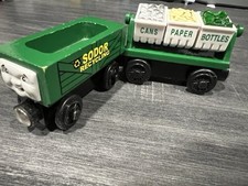 Carros/caixas de reciclagem de trilhos de trem ferroviários de madeira Thomas & Friends 2003 comprar usado  Enviando para Brazil