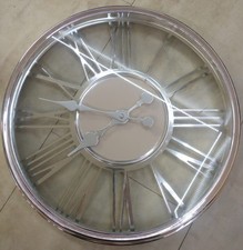 Wanduhr weiß silberfarben gebraucht kaufen  Weimar