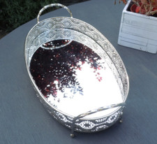 Large silver mirrored for sale  LEICESTER