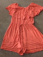 Shorts Romper Old Navy Tamanho Pequeno Laranja Coral Elástico Cintura Fora do Ombro comprar usado  Enviando para Brazil