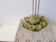 Spinach jade teapot for sale  BARRY