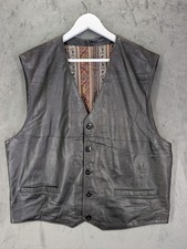 Leather vest gilet for sale  CHATHAM