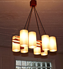 Lustre scandinave teck d'occasion  Ploëzal