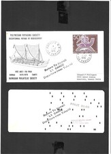 Rare : lettre voyagée d'Hawaii à Papeete par canoé - 1976 + carte perforée comprar usado  Enviando para Brazil