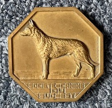 Medalha octogonal de bronze para cachorro pastor alemão assinada por Mazzoni Augis França comprar usado  Enviando para Brazil