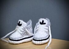 Sapatos de bebê de crochê feitos à mão botas de bebê de lã de crochê tênis chinelos, usado comprar usado  Enviando para Brazil