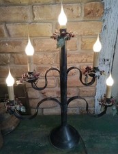 Primitive tin candelabra for sale  Montoursville