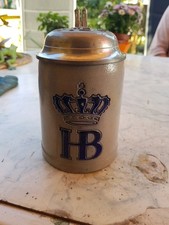 Bierhumpen zinndeckel hofbräu gebraucht kaufen  Bous