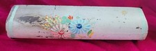 Dispensador de papel toalha e cera vintage de metal para parede da década de 1950 com decalque floral, usado comprar usado  Enviando para Brazil