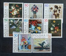 Fi 3089-96 ** Kwiaty w malarstwie polskim.  Poland 1989 na sprzedaż  PL