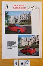 MUSKETIER CITROEN ZX Exclusiv Tuning Prospectus 8 pages D 199? comprar usado  Enviando para Brazil