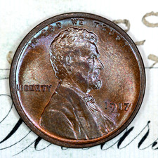 * 1917-D * PRISTINE+ GEM BU MS LINCOLN WHEAT PENNY * DA COLEÇÃO ORIGINAL, usado comprar usado  Enviando para Brazil