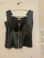 Black faux leather for sale  PAISLEY