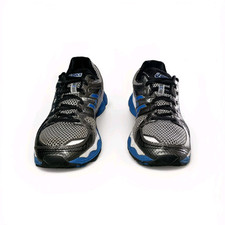 Tênis de corrida ASICS Gel Nimbus 14 masculino tamanho 9 tênis azul preto prata comprar usado  Enviando para Brazil
