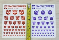 Decalques Waterslide Transformers Autobot Decepticon conjunto - brinquedo cor metálica G1 comprar usado  Enviando para Brazil