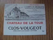 Etiquette clos vougeot d'occasion  France