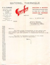 Invoice 1949 thermal d'occasion  Expédié en Belgium