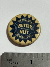 Botão Pinback Publicidade Pão de Nozes Manteiga Schulzes Celulóide Chicago Anos 1890 comprar usado  Enviando para Brazil