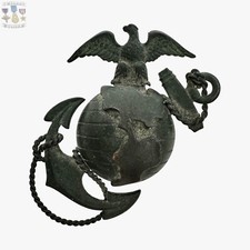 CORDA LONGA RARA 1920’S - 1930’S MARINE CORPS ÁGUIA GLOBO ÂNCORA CHAPÉU EMBLEMA OFICIAL comprar usado  Enviando para Brazil