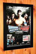 WWE SmackDown vs. Raw 2010 PS3 Xbox 360 raro pôster promocional pequeno/página de anúncio emoldurada comprar usado  Enviando para Brazil
