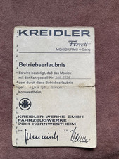 Betriebserlaubnis kreidler flo gebraucht kaufen  Kulmbach
