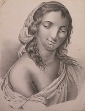Disegno antico ritratto usato  Torino