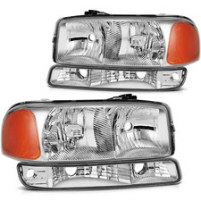 Usado, Conjunto de faróis Yukon para 1999-2006 GMC Sierra 2000-2006 + par de lâmpadas de para-choque comprar usado  Enviando para Brazil