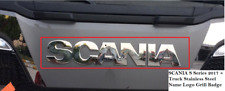 CRACHÁ DE NOME CROMADO AÇO INOXIDÁVEL PARA SCANIA 'S' SERIES 2017Up (modelo M3 Big), usado comprar usado  Enviando para Brazil