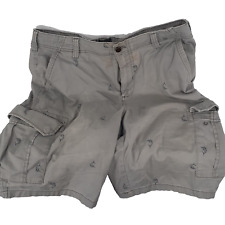 Shorts cargo masculino 34x11,5 baixo seis bolsos fecho com zíper cinza com golfinhos azuis comprar usado  Enviando para Brazil
