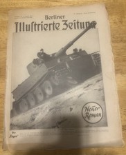Jornal alemão da Segunda Guerra Mundial 1943- Tanque tigre, frete aliado afundado, tropa de sinal de elite, usado comprar usado  Enviando para Brazil