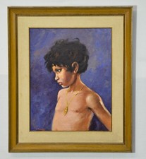 Dipinto ritratto bambino usato  Salerno