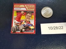 Selo Sebastian Vettel Formula 1 Red Bull Racing Driver 2017 Republique Du Tchad comprar usado  Enviando para Brazil