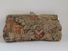Vintagetapestry carpet clutch for sale  Garrison