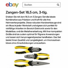 Zangen set cm gebraucht kaufen  Dortmund