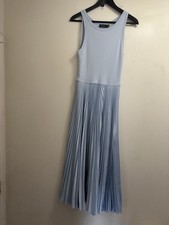 Vestido midi Polo Ralph Lauren feminino sem mangas plissado tamanho 6 azul celeste pastel comprar usado  Enviando para Brazil