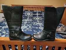 Botas altas femininas Ugg Rosen 9 couro preto nobuck forrado com zíper inverno 1008210 comprar usado  Enviando para Brazil