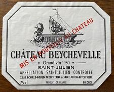 étiquette château beychevell d'occasion  Toul