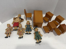 Conjunto de móveis vintage feitos à mão para casa de bonecas de couro arte popular, usado comprar usado Conjunto de móveis vintage feitos à mão para casa de bonecas de couro arte popular, usado comprar usado  Enviando para Brazil