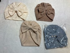 Bebê menina 4 cores diferentes turbante nó arco elástico cabeça envoltórios conforto calor comprar usado  Enviando para Brazil