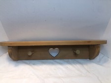 Prateleira de parede vintage estilo country rústico madeira coração ilhós decoração primitiva 24" comprar usado  Enviando para Brazil